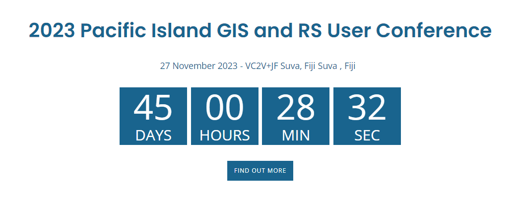 Only 45 days until the 2023 Pacific Island GIS and RS User Conference